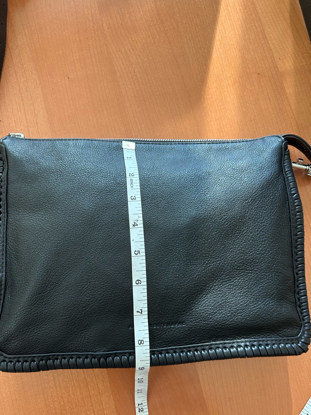 Aimee Kestenberg Large Black Leather Multi Compartment Crossbody - Picture 10 of 12